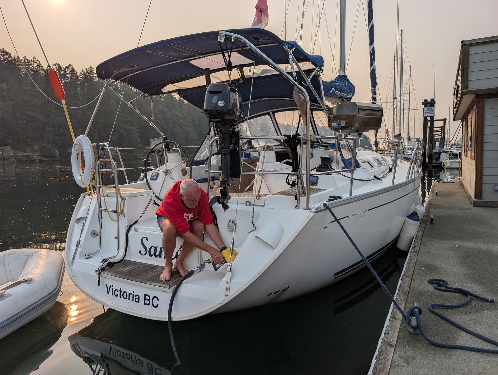 Captain Mike mentoring on the water